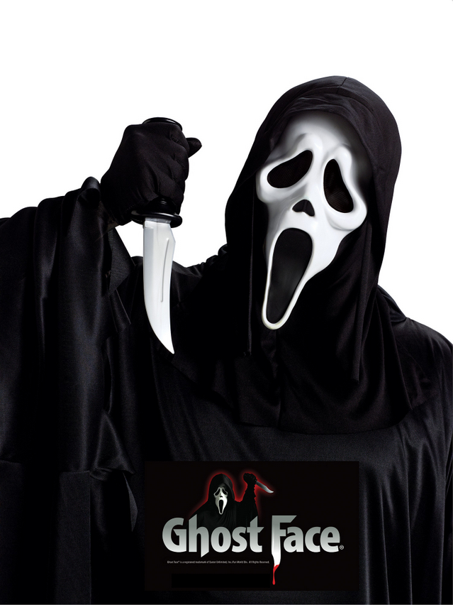 Scream Mask Official Ghostface Fun World Licensed Fancy Dress Halloween Mask