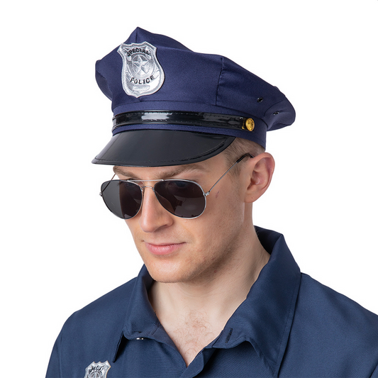 Deluxe U.S Cop Hat - Blue