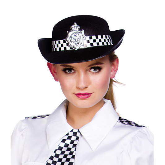 British Police Officer Ladies Fancy Dress Hat WPC Policewoman Adult New