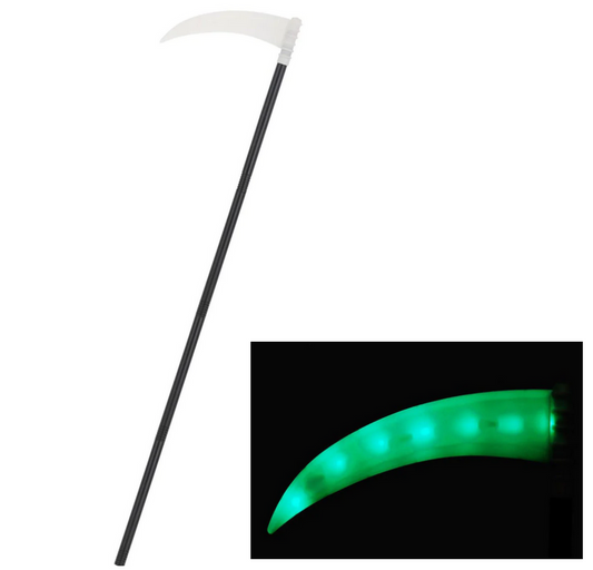 100cm LED Light Up Scythe Grim Reaper Weapon Fancy Dress Prop Kids Adults Halloween LED