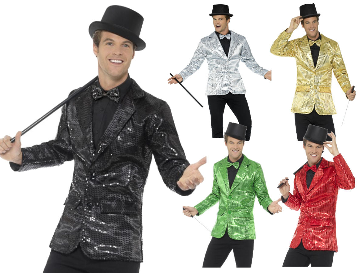 Mens Sequin Jacket Fancy Dress