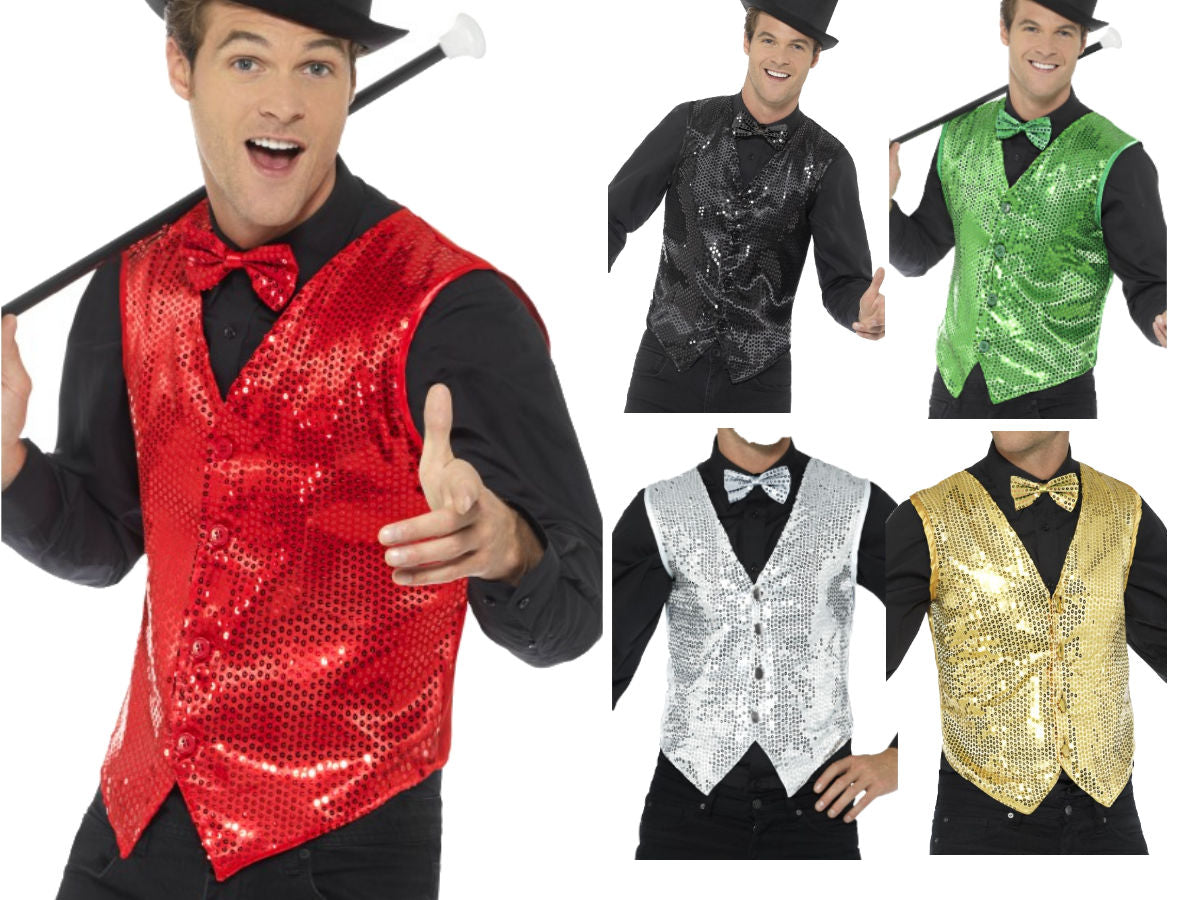 Sequin Waistcoat Mens Fancy Dress