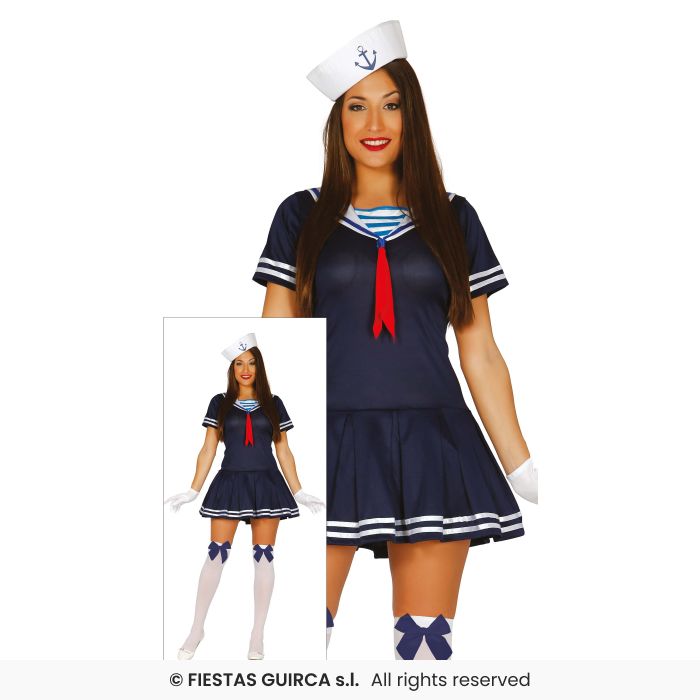 Sexy Sailor Costume Naughtical Naval Officer Adults Fancy Dress Outfit UK 8-18