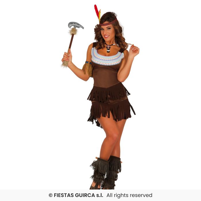Ladies Sexy Indian Fancy Dress Costume Western Wild West Adults Outfit UK 8-18
