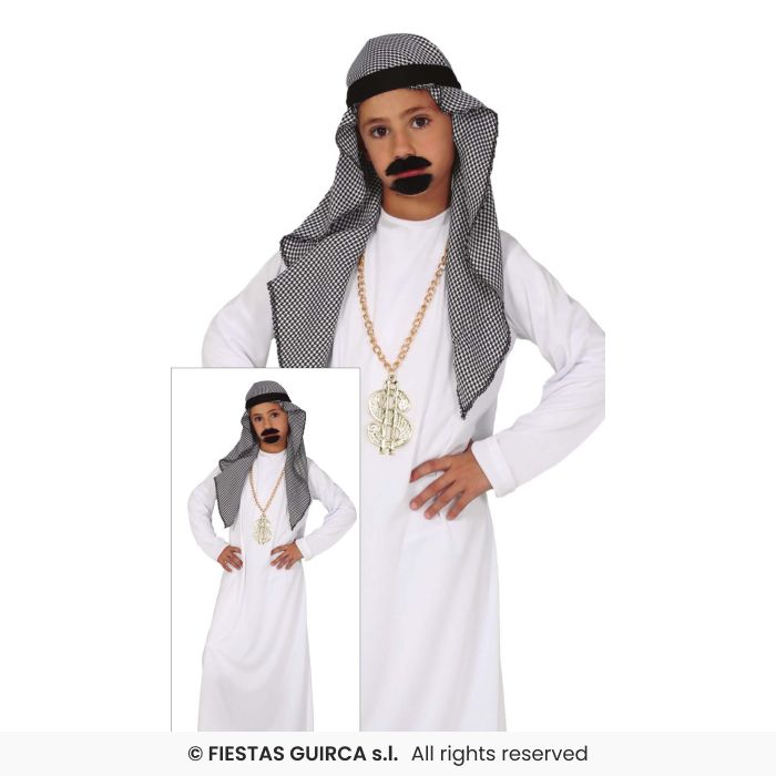 Sheikh Costume National Dress Arabian Fancy Dress Outfit Kids Educational Age 5-12