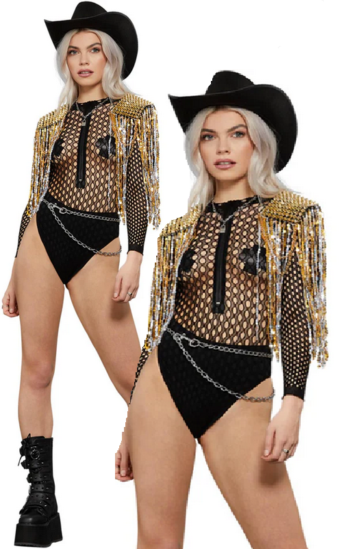 Fever Festival Epaulettes Gold Silver Festival Carnival Costume Jewellery Fancy Dress