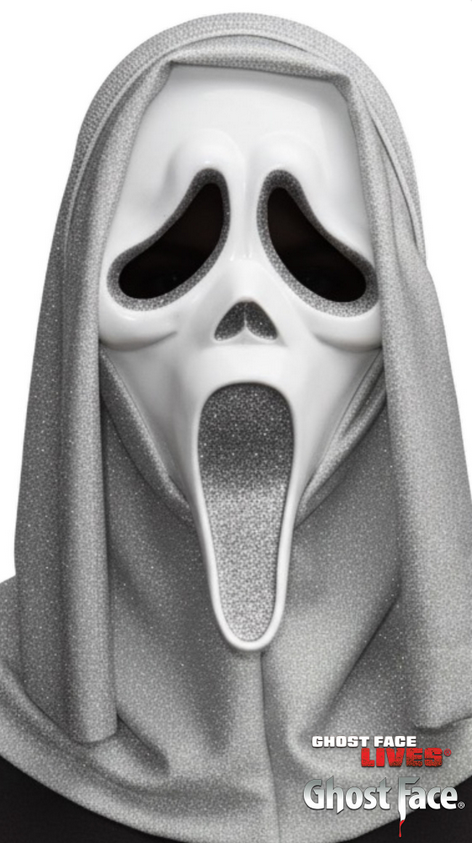 Ghost Face® Glitter Mask Fun World Scream Fancy Dress Mask Adults Fancy Dress