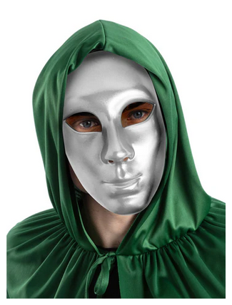 Robot Mime Masquerade Mask Halloween Fancy Dress Mens Ladies Game Show Mask