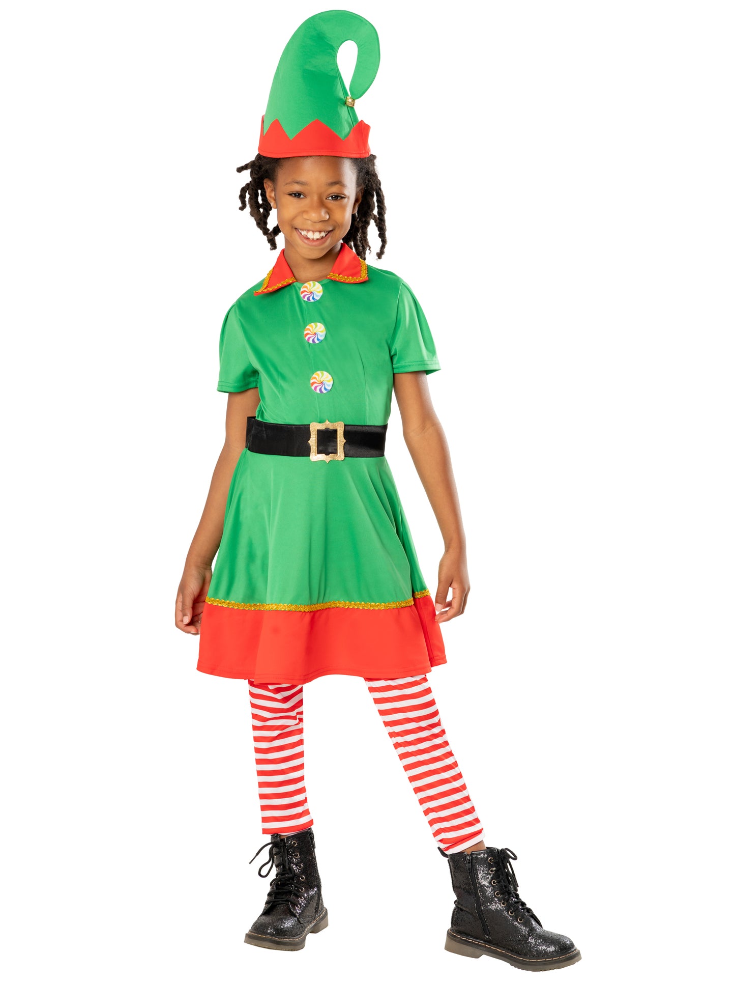 Girls Elf Costume Christmas Nativity Play Elves Fancy Dress Outfit Kids