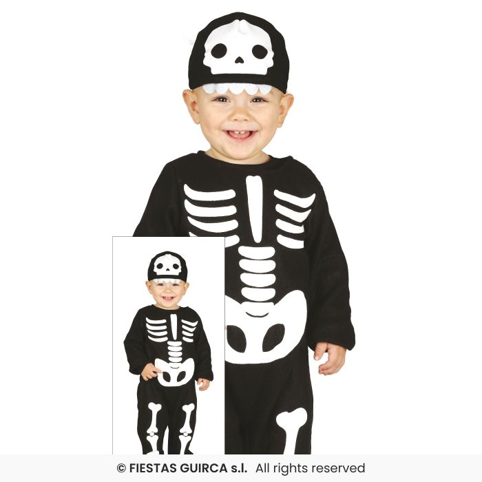 Cute Skeleton Costume Toddlers Halloween Fancy Dress Outfit Boys Girls Age 1-3