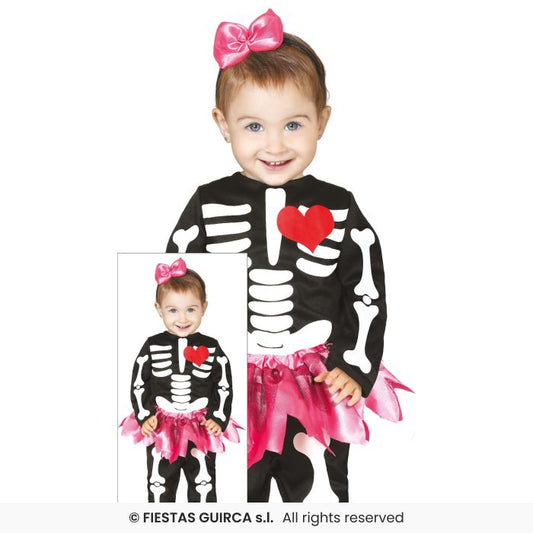 Baby Skeleton Costume Tutu Ballernia Halloween Fancy Dress Outfit Girls Toddler Age 1-3