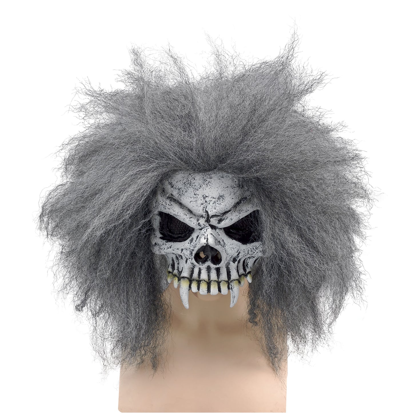 Skull Half Face Mask & Hair