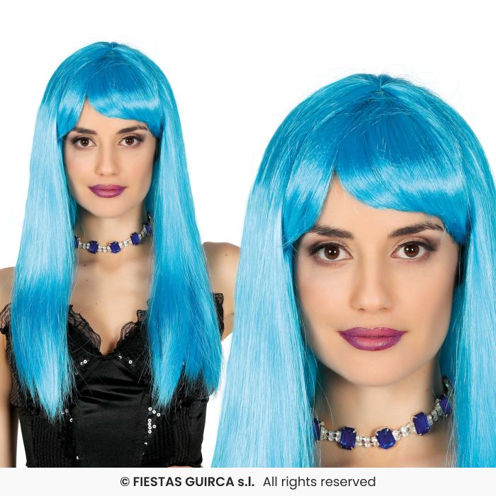 Adult Ladies Long Straight Wig With Fringe Colour Fancy Dress Wig Adults