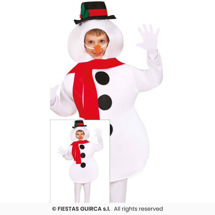 Novelty Snowman Kids Christmas Nativity Play Fancy Dress Costume Age 3-12