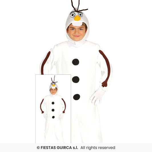 Deluxe Kids Snowman Costume Nativity Christmas Play Fancy Dress Outfit Age 3-12