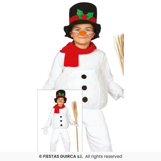 Kids Snowman Costume Nativity Christmas Play Fancy Dress Outfit Age 3-12