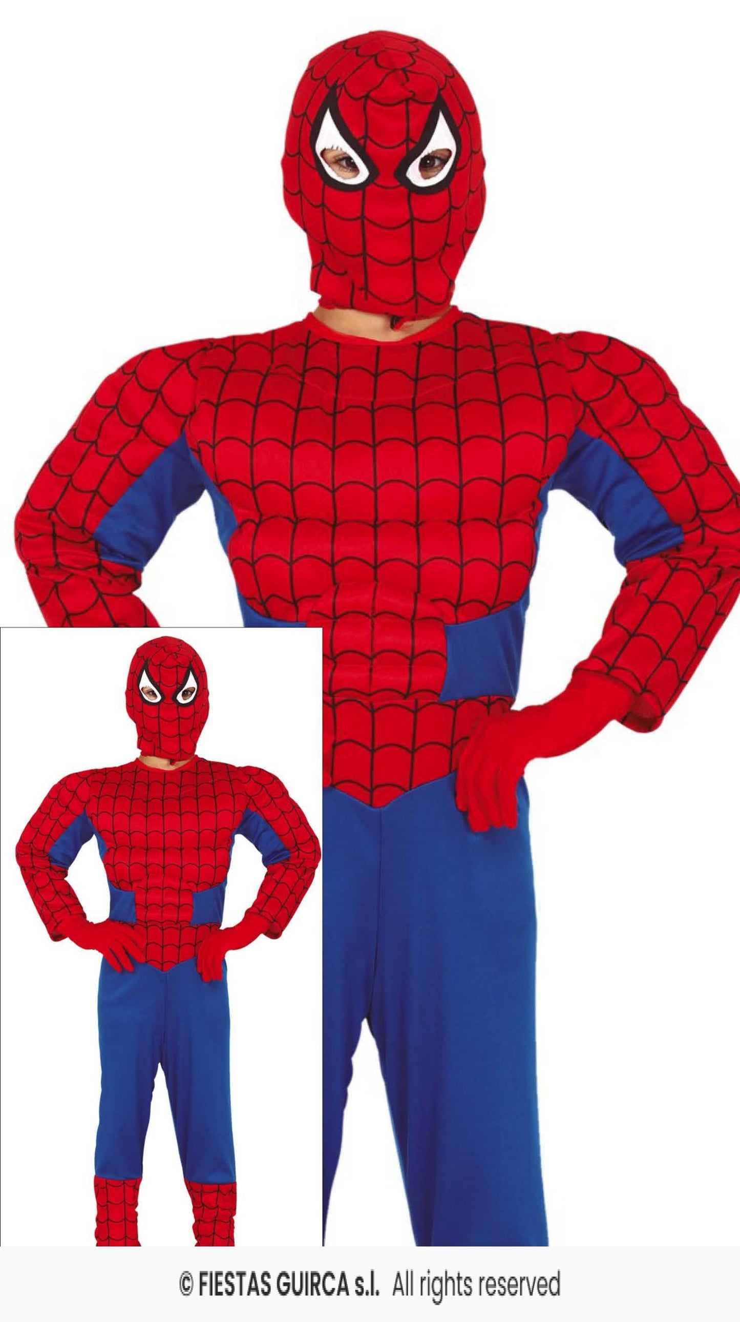 Spider Hero Muscle Superhero Kids Fancy Dress Boys Girls Padded Age 3-12