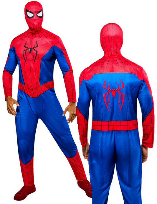 Mens Spiderman Costume Official Superhero Spider-Man Fancy Dress Mens Outfit