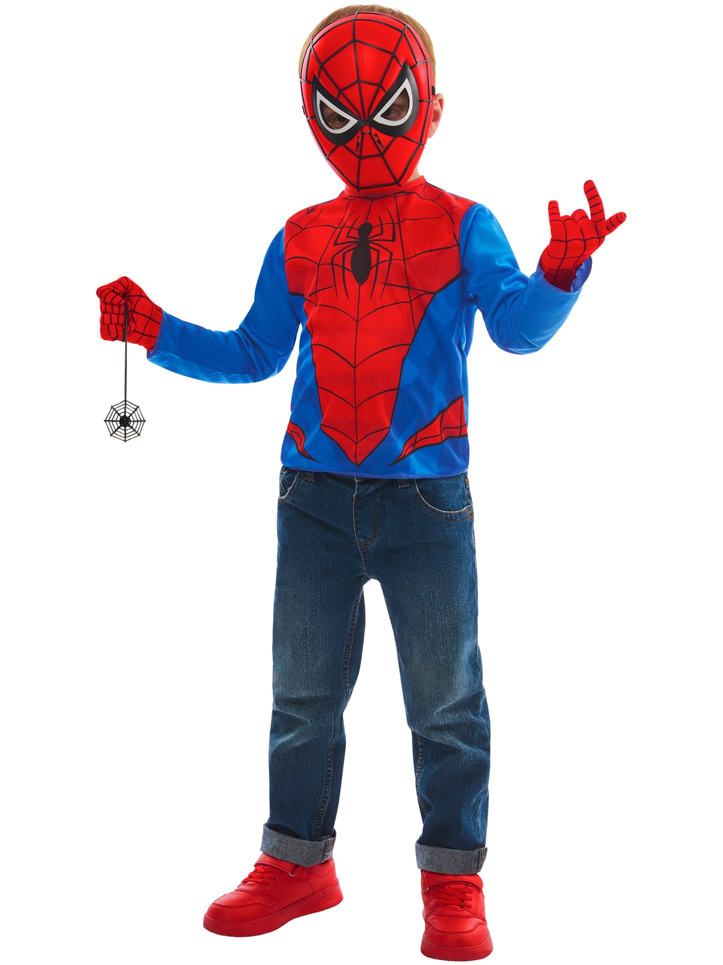Spider-Man Dress Up Gift Set Superhero Licensed Fancy Dress Costume Age 3-4