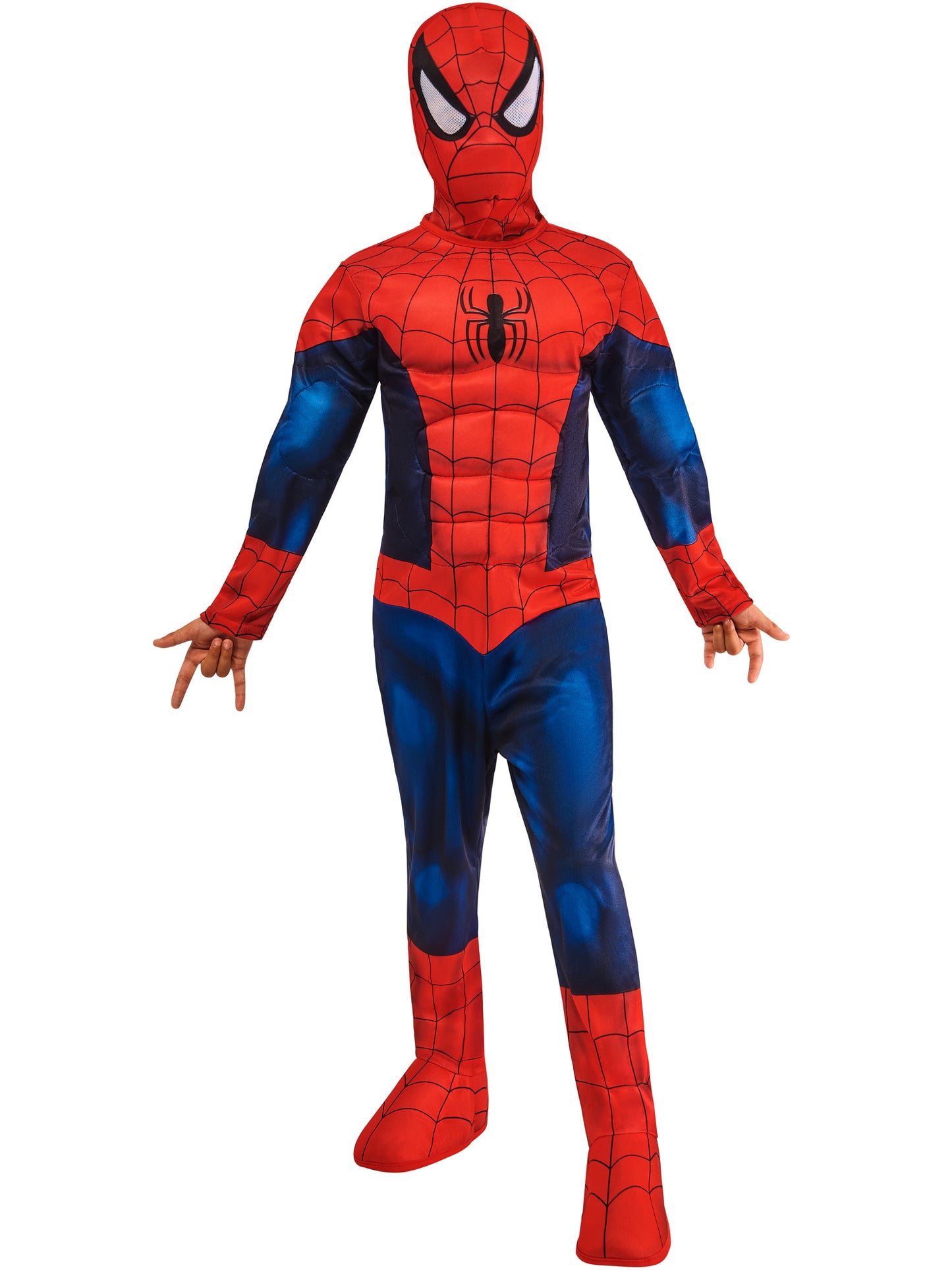 Deluxe Spider-man Costume Official Superhero Book Day Fancy Dress Outfit Kids