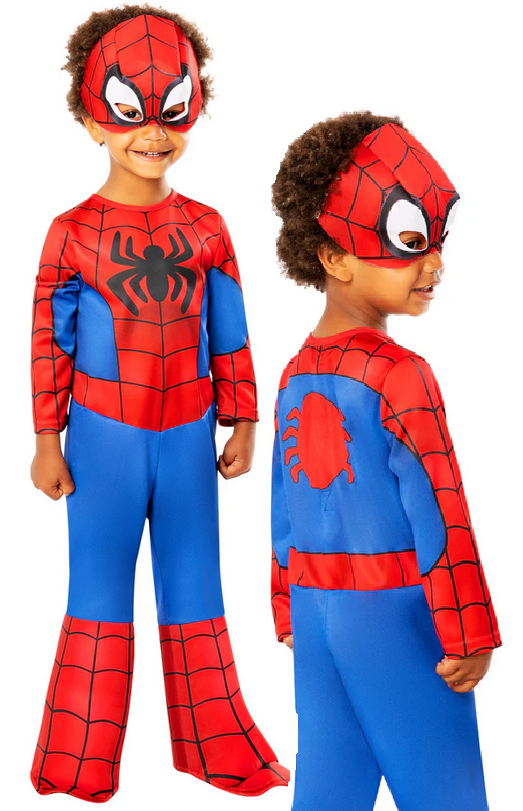 Spiderman Superhero Toddlers Fancy Dress Costume Marvel Book Day Outfit Kids Age 2-6