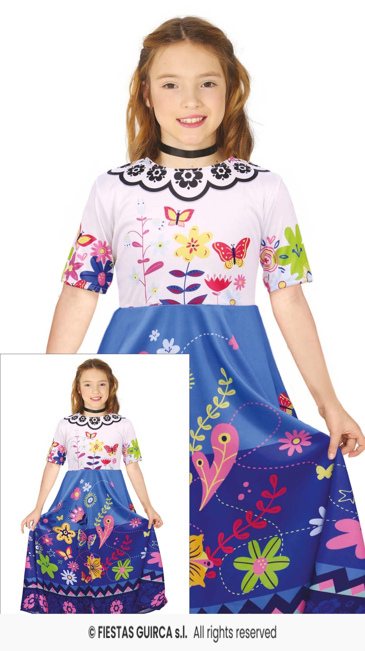 Spring Dress Girls Freda Outfit Flower Dress Kids Fancy Dress Costume Age 3-12
