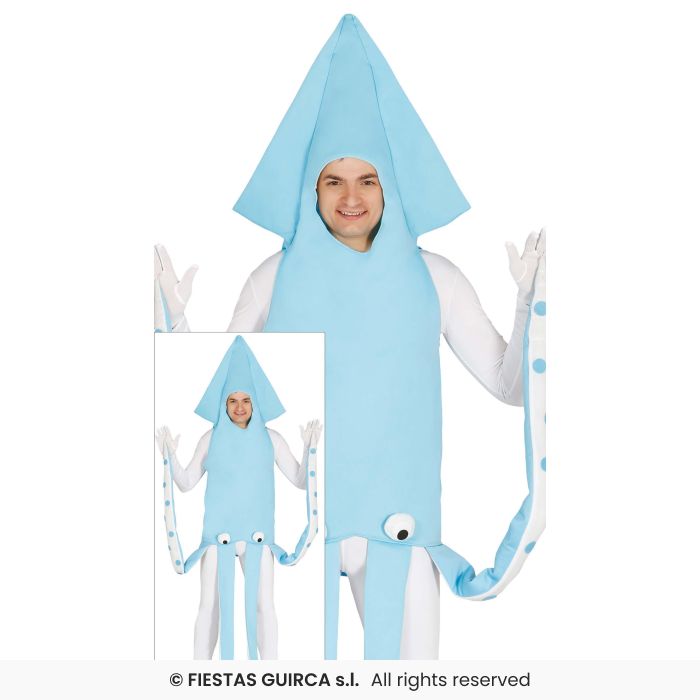 Squid Costume Mens Adults Fancy Dress Outfit Deluxe Mascot M-L