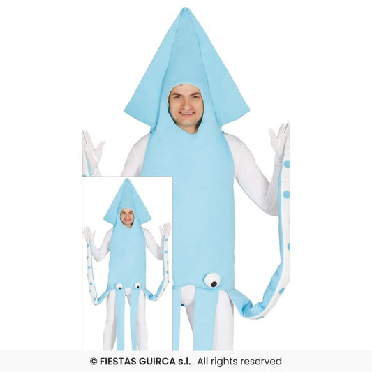 Squid Costume Mens Adults Fancy Dress Outfit Deluxe Mascot M-L