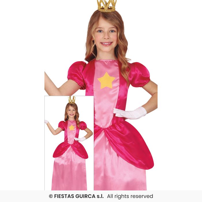 Star Princess Girls Retro Gaming Fancy Dress Costume Kids Outfit Age 3-12