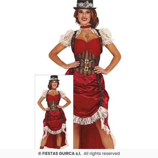 Steam Punk Victorian Traditional Punk Deluxe Fancy Dress Costume Ladues UK 8-18