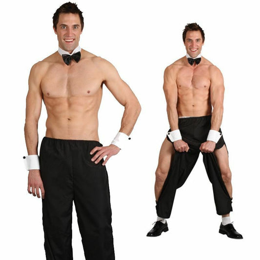 Mens Stripper Costume Butler Party Boy Adults Fancy Dress Hen Night