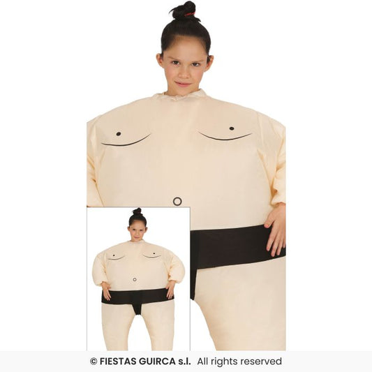 Sumo Wrestler Inflatable Kids Funny Novelty Fancy Dress Costume Boys Girls Age 10-12