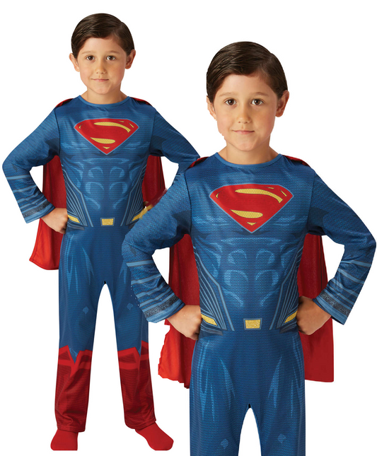Superman Boys Costume Kids Superhero DC Comics Fancy Dress Outfit Comic
