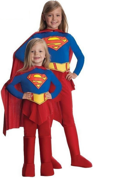 Supergirl Toddler Fancy Dress Costume Kids Superhero Outfit Official 3 Years