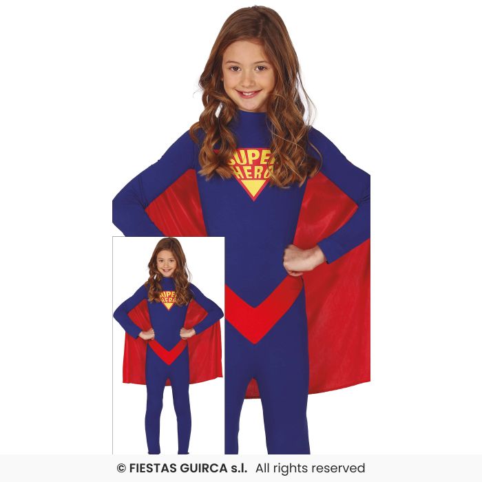 Superhero Girls Bodysuit Film Star Fancy Dress Costume Book Day Age 3-12