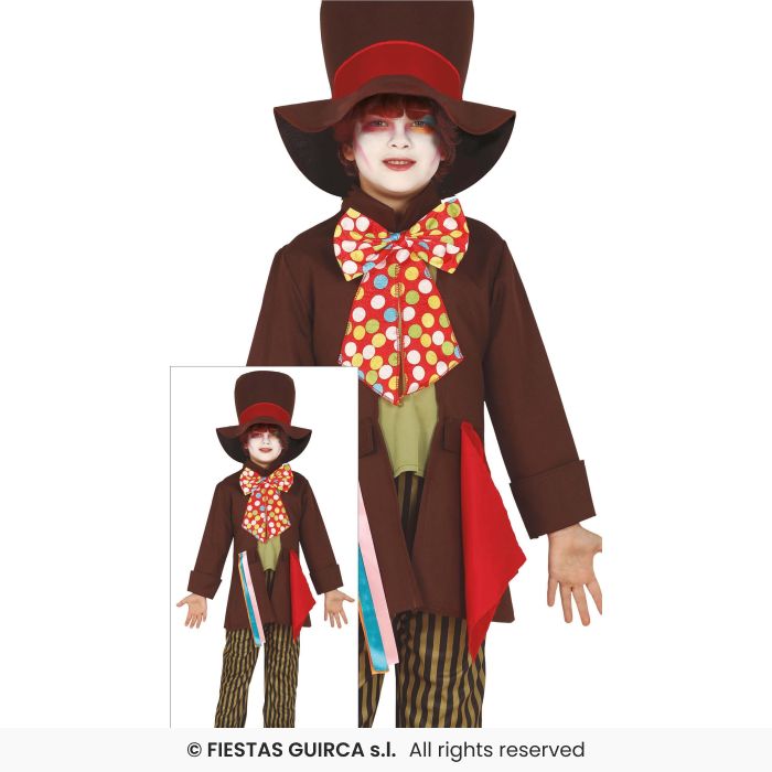 Crazy Tailor Mad Hatter Childrens Fairytale Book Day Fancy Dress Costume Age 3-12