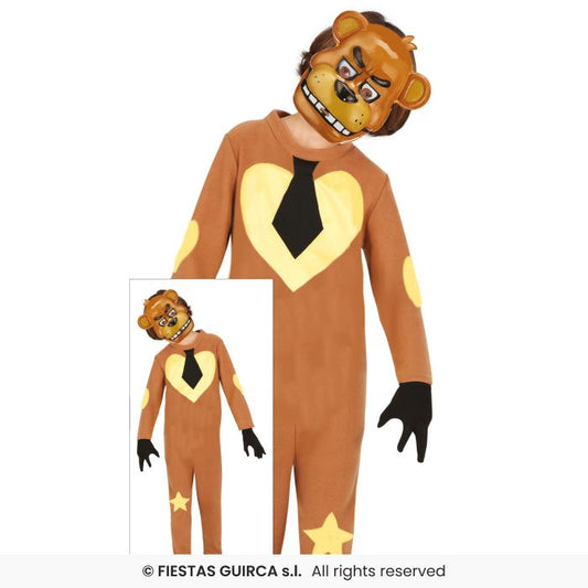 Teddy Robot Costume Five Cartoon Halloween Nights Fancy Dress Outfit Kids + Mask Age 3-12 (Copy)
