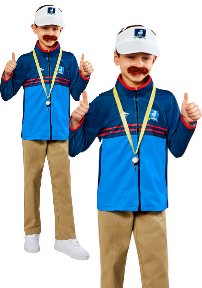 Ted Lasso Kids Film Tv Show Fancy Dress Costume Sports Coach Boys