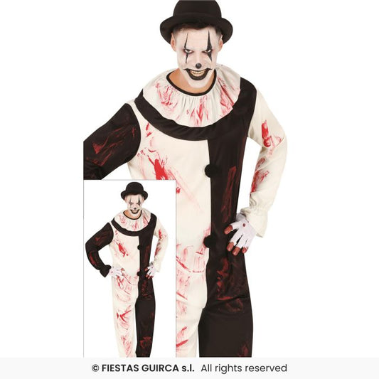 Mens Terrifying Clown Clown Adults Halloween Fancy Dress Costume S-XL