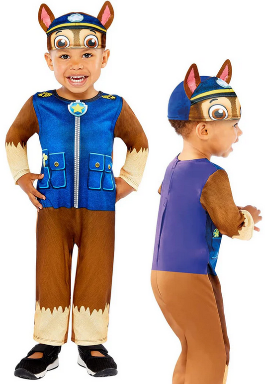 Paw Patrol Toddler Chase Costume Kids Official Fancy Dress Outfit 18-24 Months