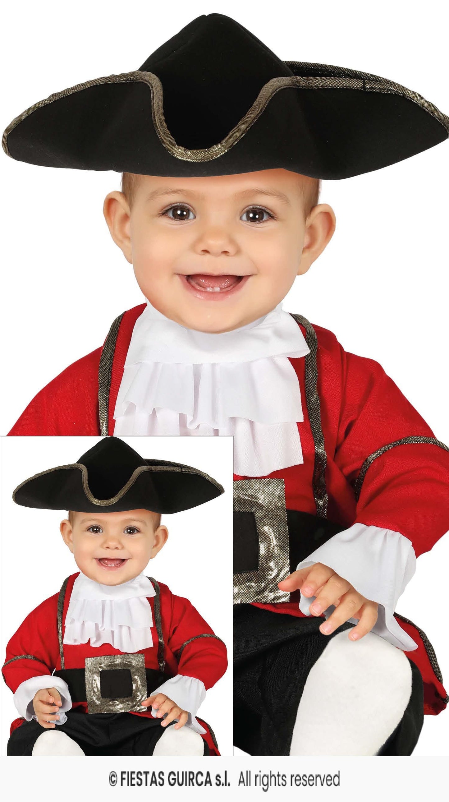 Toddlers Pirate Costume Kids Pirates Fancy Dress Outfit Boys Girls Age 1-2