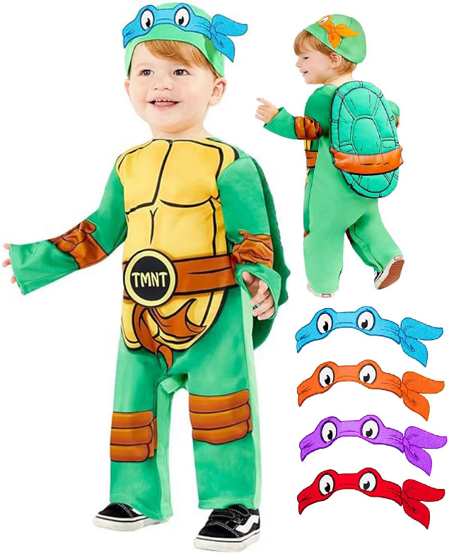Teenage Mutant Ninja Turtle Costume Official Fancy Dress Outfit Toddler 6-12 Months