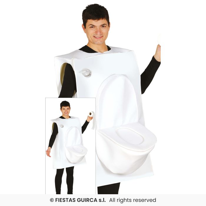 Toilet Man Mens Fancy Dress Costume Novelty Funny Stag Night Outfit Large