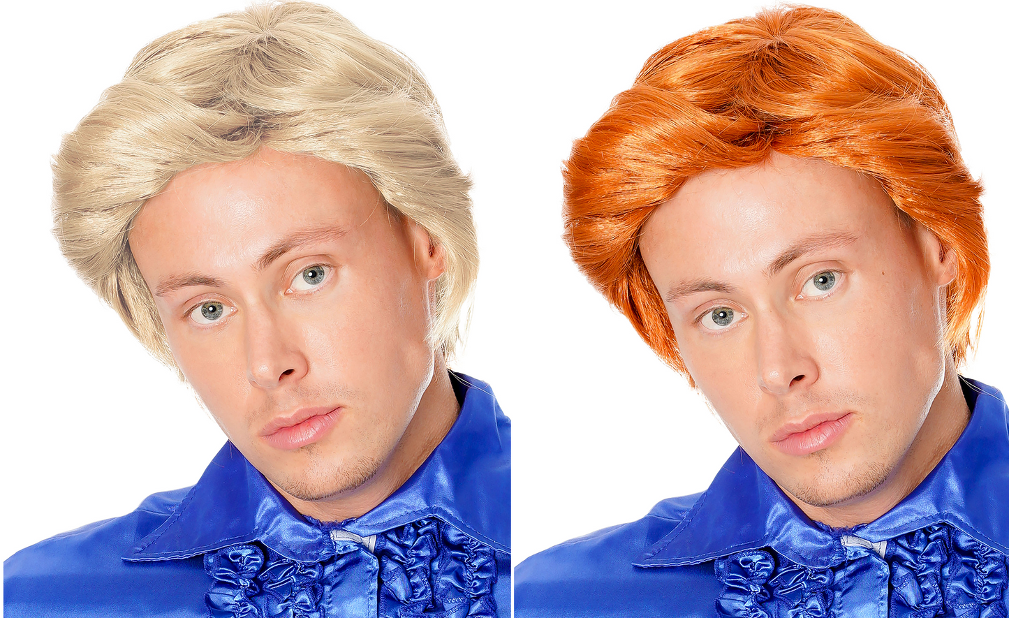 1970s Tony Wig Blonde Ginger Popstar Fancy Dress Man Made Wig