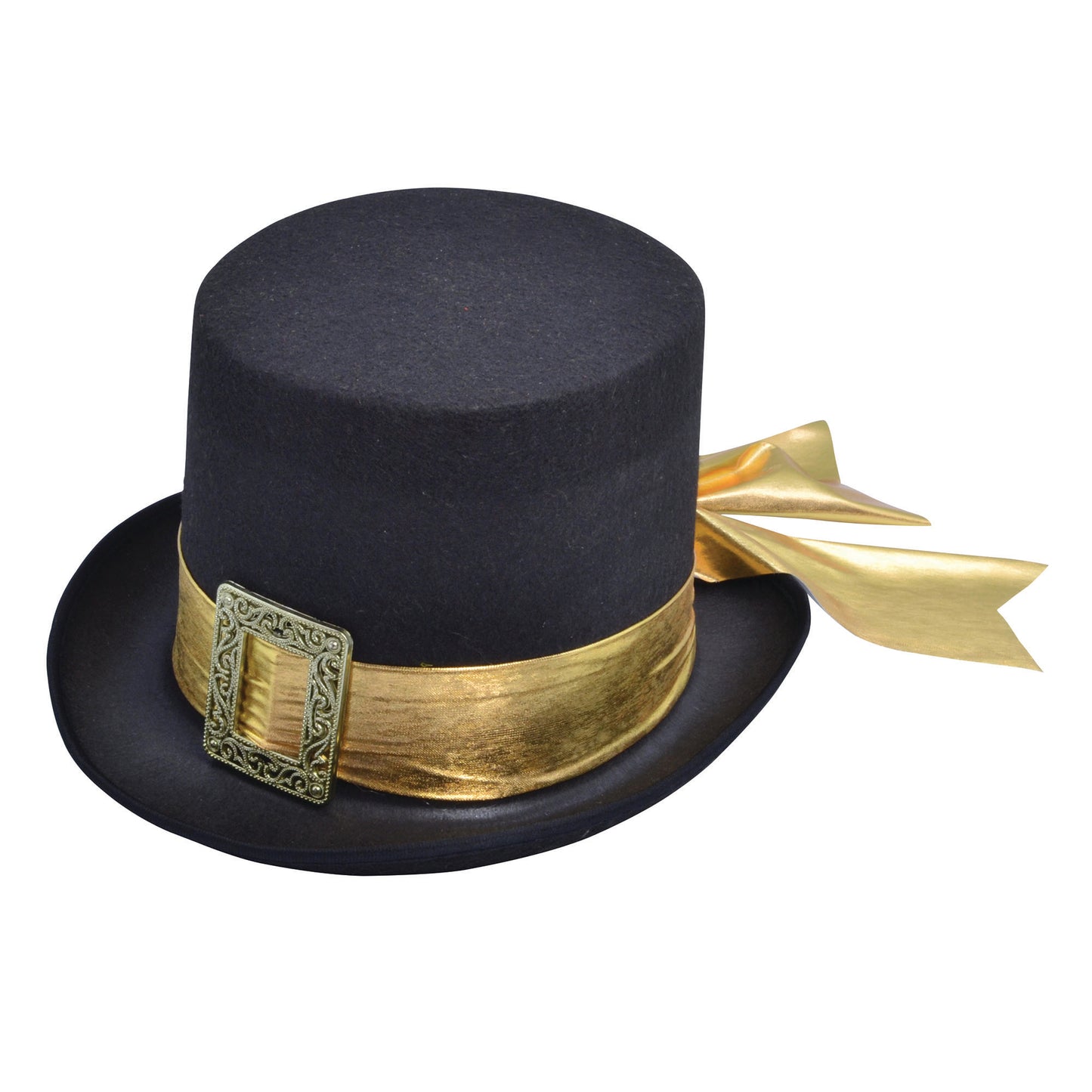 Top Hat Black with Gold Belt