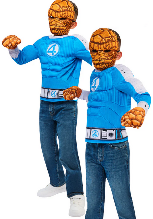 The Thing Deluxe Marvel Superhero Licensed Fancy Dress Costume Kids Age 5-10