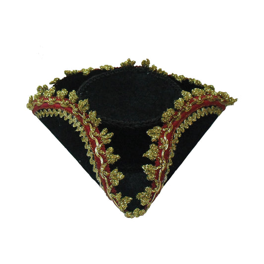 Tricorn Mini Hat + Gold Edge