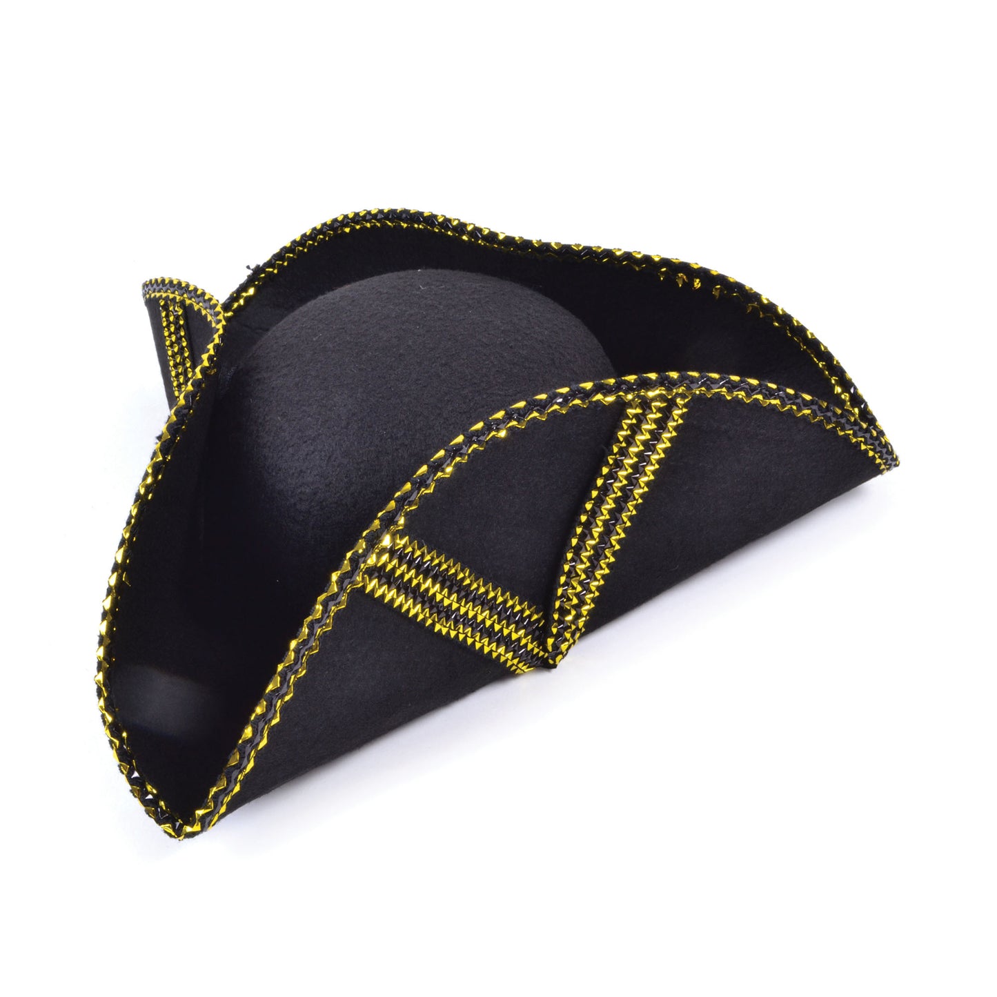 Tricorn Hat Gold Trim + Pattern