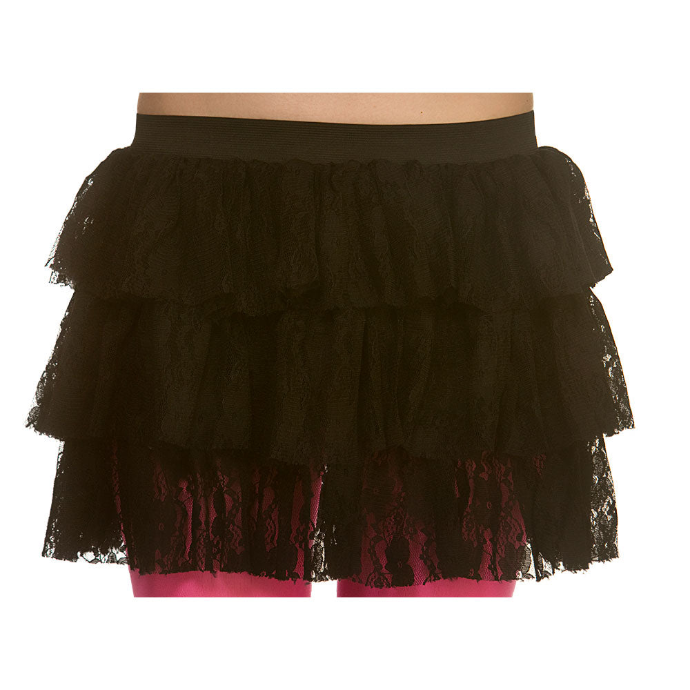 Ladies Aerobics Retro Disco Fancy Dress Costume Accessory Lace Tutu 80s Ra-Ra