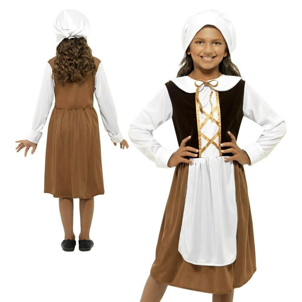 Tudor Girl Costume, Brown